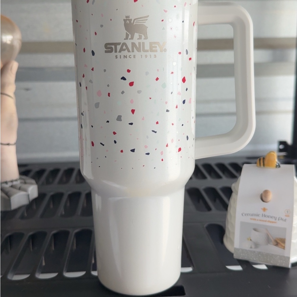 Stanley White Speckled Travel Mug